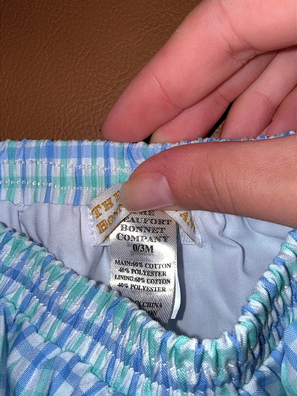 The Beaufort Bonnet Company TBBC Sheffield Shorts Blvd Blue Turk Teal Check 0-3M - Picture 8 of 8